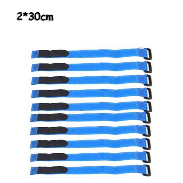 10 PC 2*50cm Reusable Fastening Bike Tie Nylon Hook &amp; Loop Durable Multil Purpose Self-adhesive Strap Cable Ties: Type2 A3