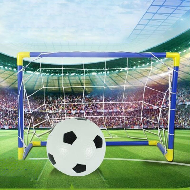 Opvouwbare Mini Voetbal Voetbal Doelpaal Netto Set Met Pomp Vaste Stabiel Kids Sport Indoor Outdoor Games Speelgoed Kind Verjaardag