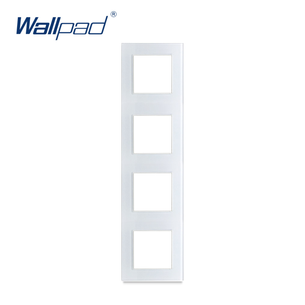 Wallpad Luxury Tempered Glass Panel Frame White Hotel Panel Vertical Frame 1 2 3 4 5 Frames Panel Only