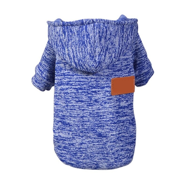 Sudaderas con capucha para perro mascota abrigo de invierno cálido para perros ropa suave para perros chaqueta abrigo para cachorros sudaderas con capucha al por mayor ropa para mascotas: Azul / L