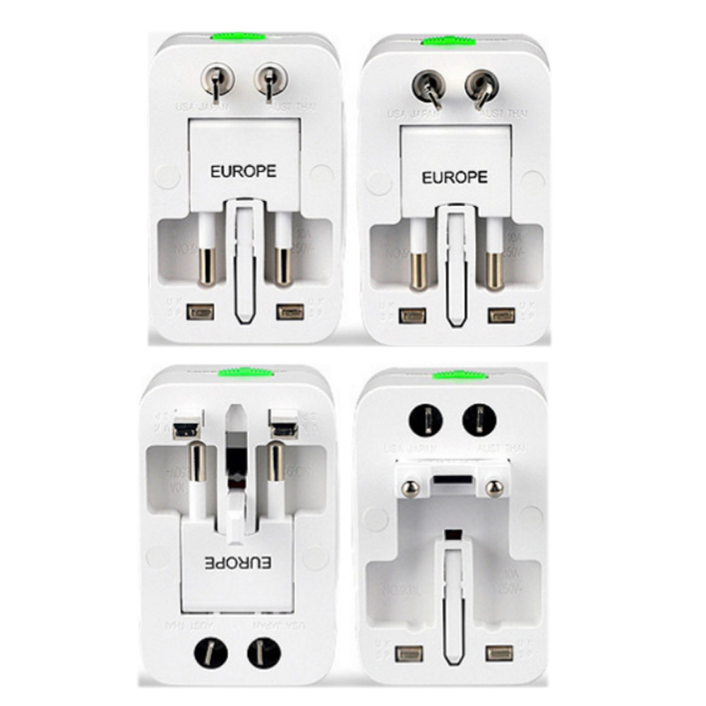 Universal International Plug Adapter World Travel AC Power Charger Adaptor With AU US UK EU Converter Plug