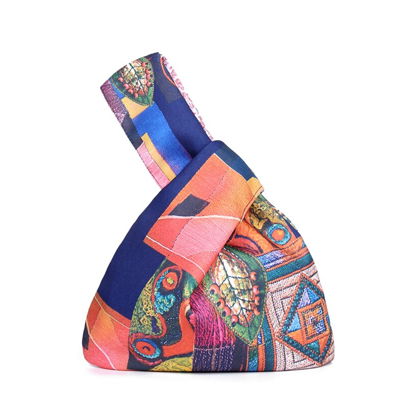 Japonês Mini Nó Portátil Saco De Pulso Das Mulheres Saco De Alça Superieure Simples Bolsas Saco De Compras À Prova dwaterproof: d