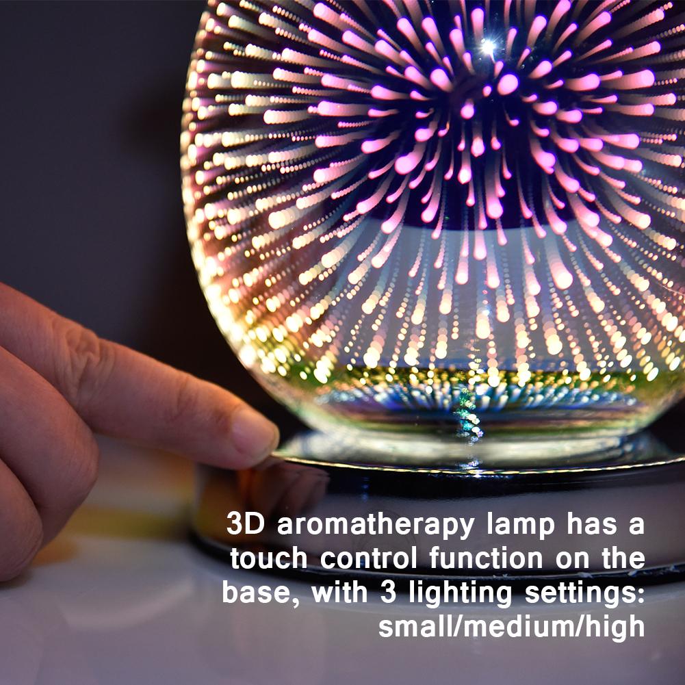 Electric Aromatize Incense Burner 3D Pyrotechnic Touch Control Night Lamp Aroma Wax Melt Machine Aromatherapy Diffuser
