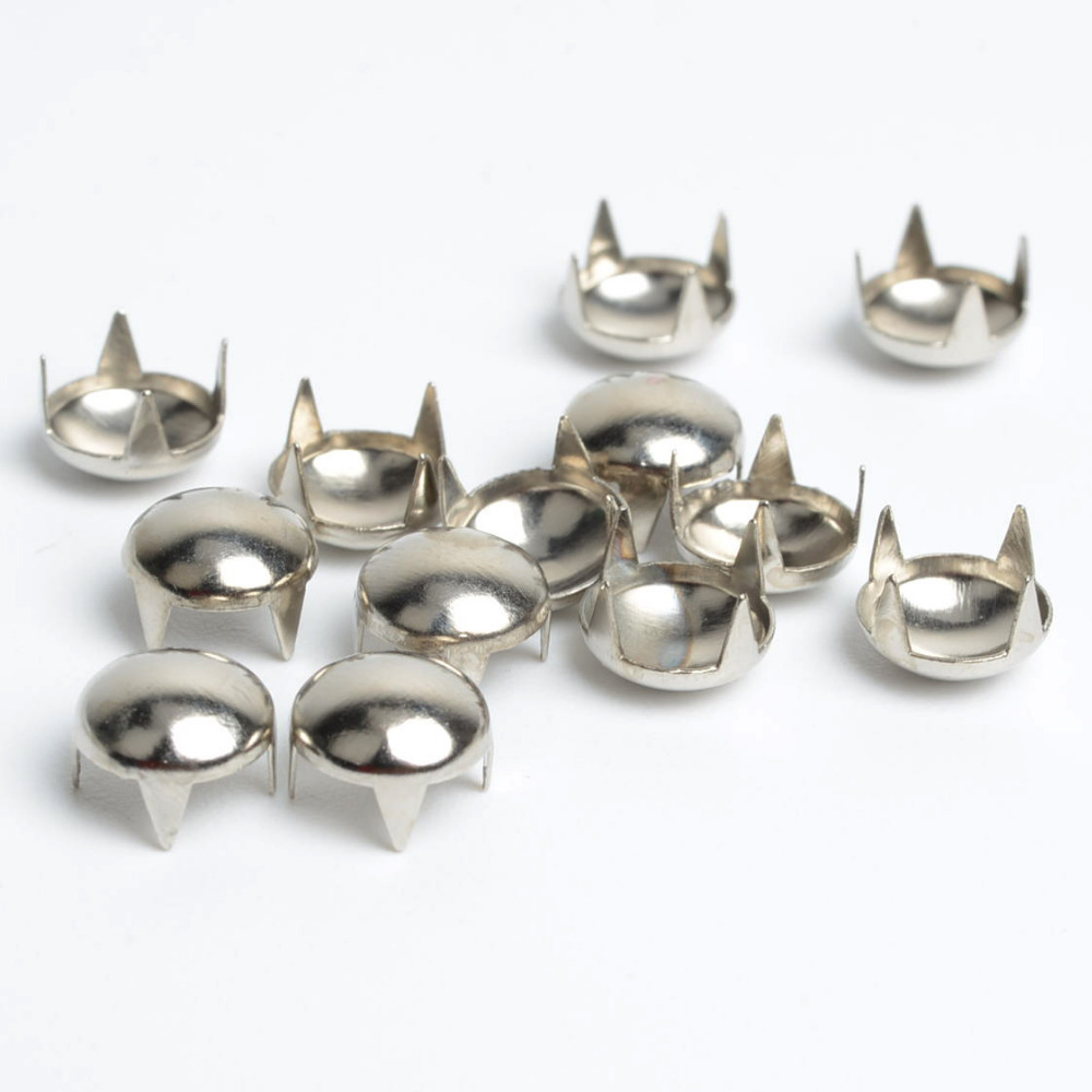 Tachuelas redondas de 10mm, tachuelas de punta de nailon para artesanía de cuero, pulseras, bolsas, remaches, ropa, ropa, costura, 100 Uds.