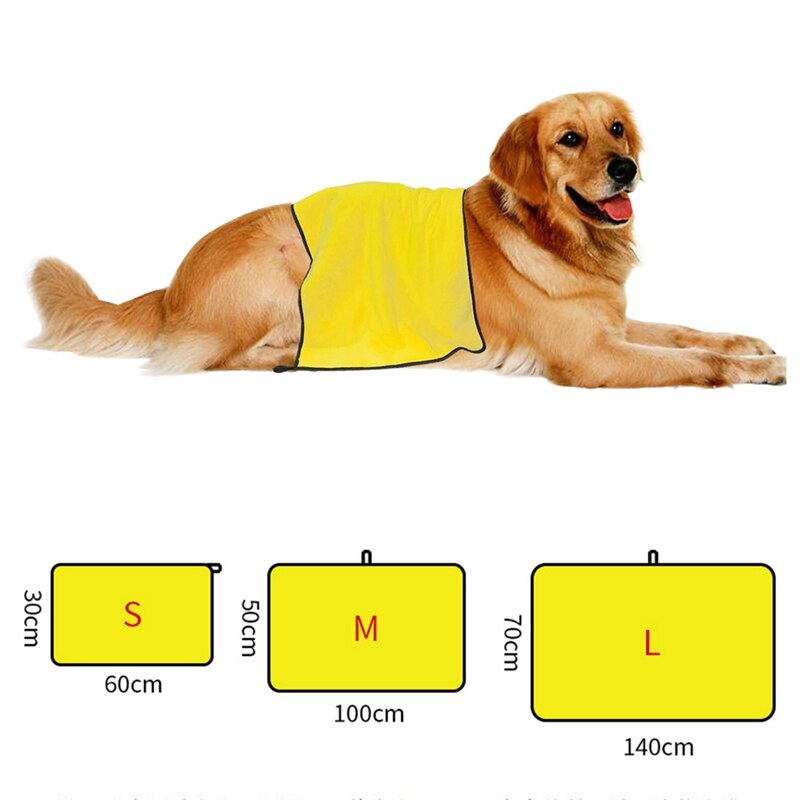 Kæledyrsbadehåndklæde superabsorberende mikrofibertørrehåndklæde til hunde og katte kæledyrshvalp killing bruser rengøringshåndklæde let rengøring