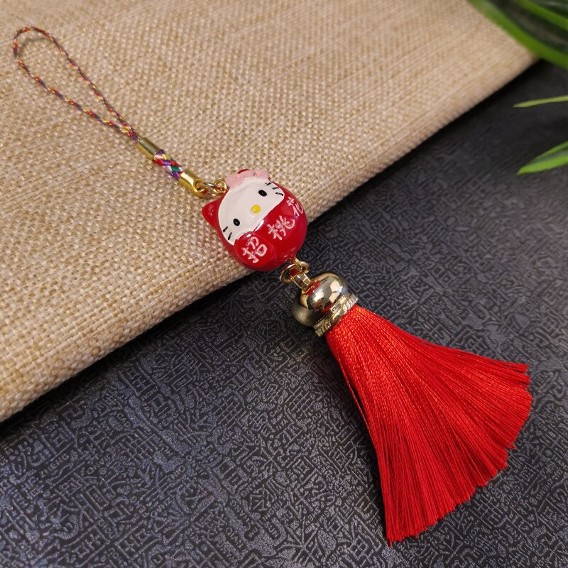 Short Pendant Key Shell Anti-lost Hanging Chain Trick Peach Pendant Retro Tassel Pendant Mobile Phone Lanyard Antique Pendant