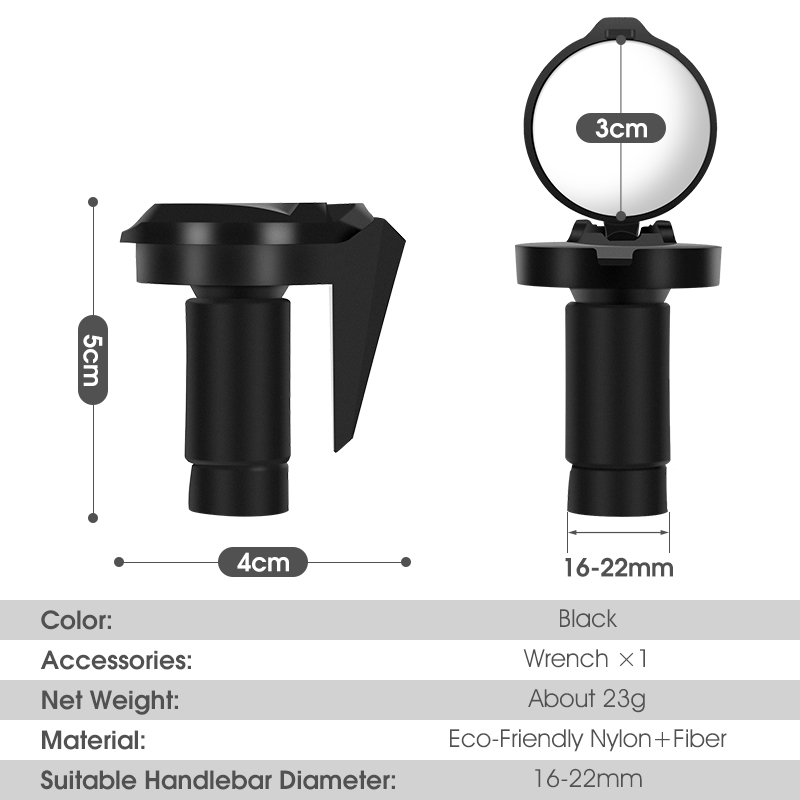 WEST BIKING Mini Handlebar Mirror for Bicycle Universal Adjustable Rotate 16-22mm MTB Road Bike Rearview Mirror Bike Accessories