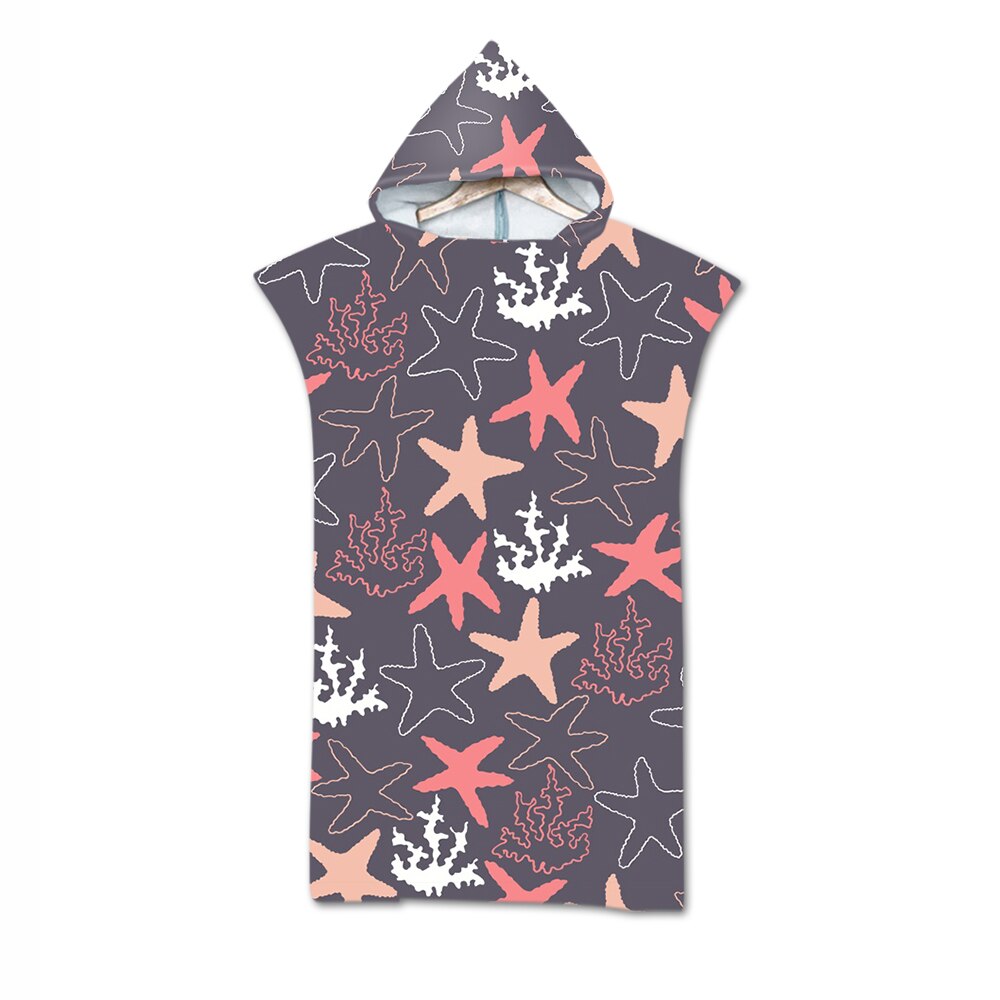 Mode Strand Zonnebrandcrème Winddicht Dressing Robes Hooded Mantel Strandlaken Zwemmen Prints Kan Dragen Poncho Badhanddoeken 110x75cm: 11
