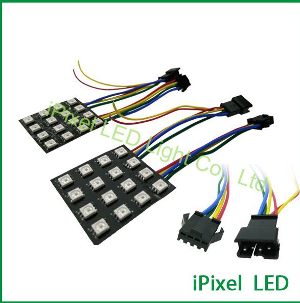 DC5V 256 Pixels rgb led Matrix apa102 LED Digital Flexible Panel Light: S0404APA102C