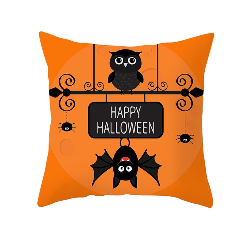 Décoration d'halloween pour la maison dessin animé citrouille chauve-souris fantôme taie d'oreiller horreur Halloween fête fournitures accessoires Haloween ornement: 2
