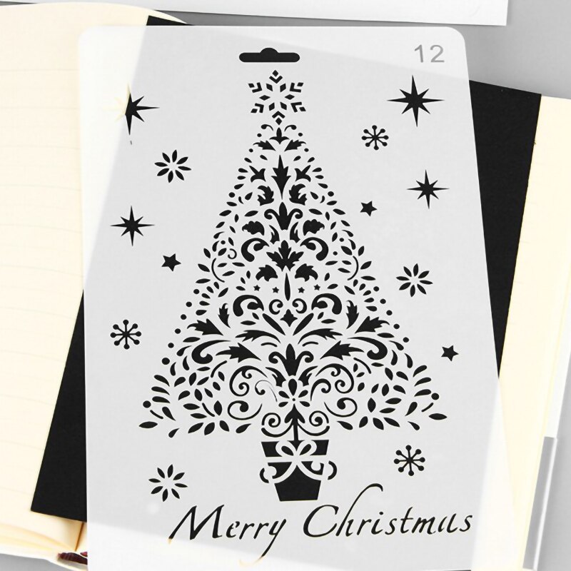 Christmas Hand Drawing Stencil Tools Toys DIY Photo Album Novelty Educational Children Various Styles Art Supplies