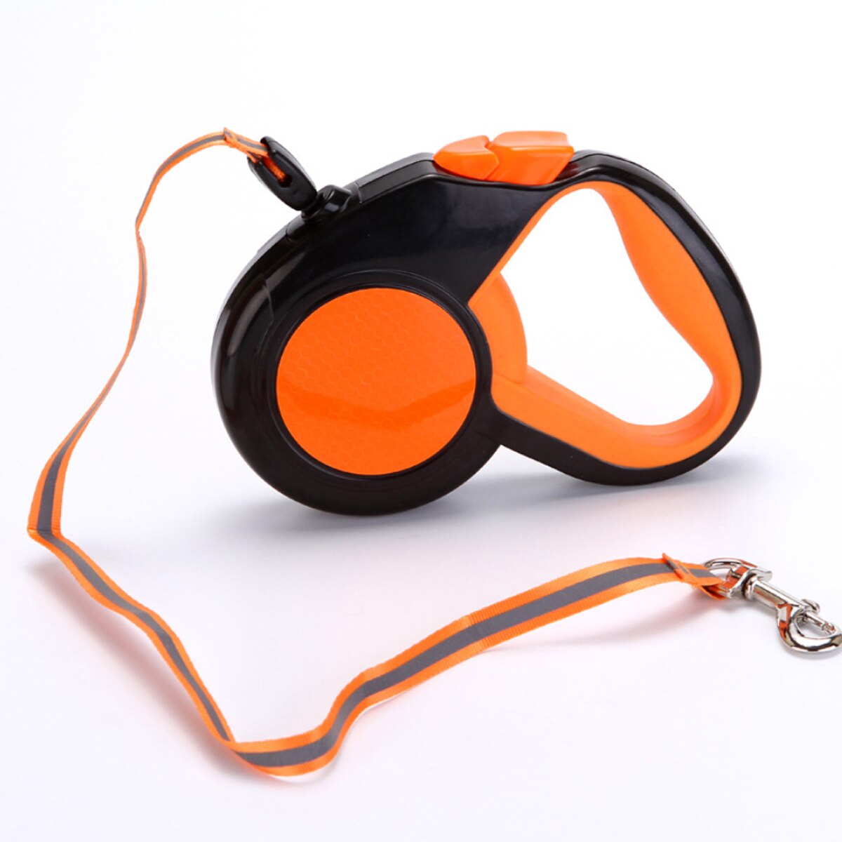 3/5/8M One-touch Control Dog Leash Portable Retractable Chromed Metal Fasteners Green/Orange Color For Medium&amp; Large Dogs