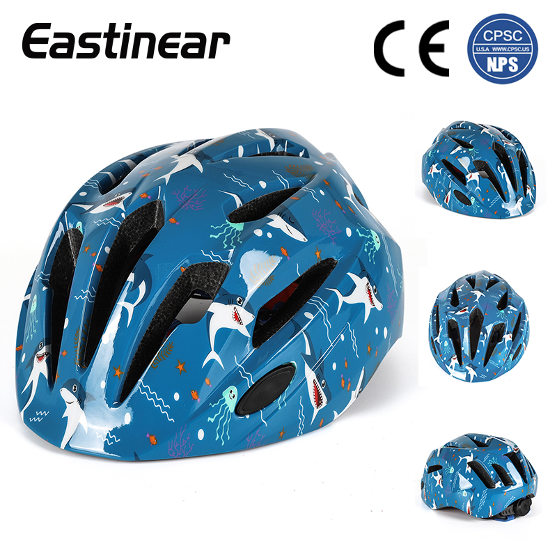 Eastinear-Children's Safety Helmet Cartoon Sports Cycling Balance Car Skateboard Protection One-piece Cycling Helmet: MULTI