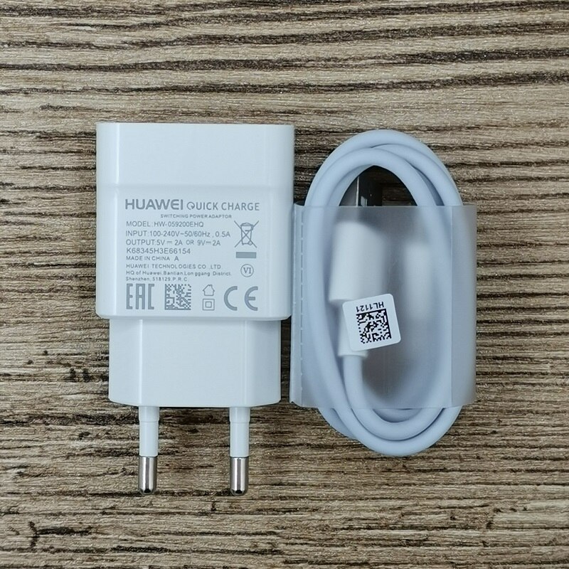 Oryginalna szybka ładowarka huawei QC2.0 9V 2A ue wtyczka Usb 3.1 rodzaj-c adapter szybkiego ładowania dla P8 P9 P10 Nova 3 3i