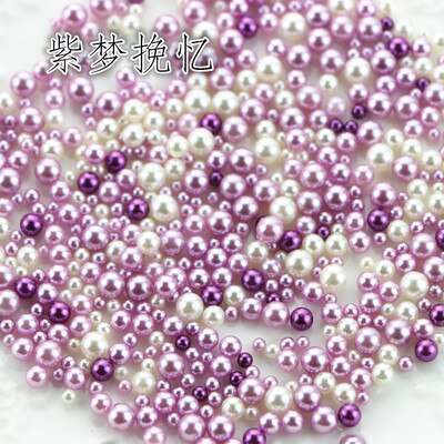 9 g/pacco 2.5-5mm Misto Gradiente Perle Senza Fori di Accessori in Resina Gioielli Ripieni di Perline Sirena: viola