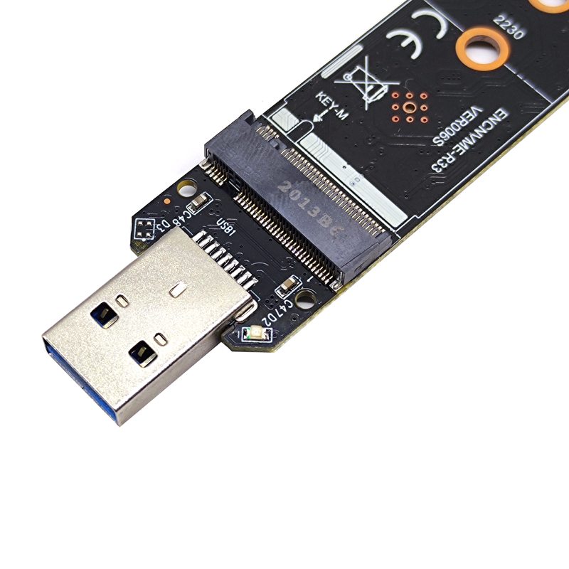 Nvme usb-adapter m..2 nvme naar usb 3.1 ssd-adapter 10 gbps usb 3.1 gen 2 rtl 9210 -chips voor m-key  m2 nvme 2230 2242 2260 2280 m.2 ssd