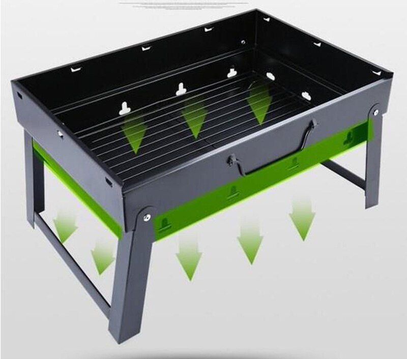 Foldable BBQ Grill Bakery Outdoor Travel Camp Cooker 2 People Charcoal Tool Carbon Barbecue Stove Stainless Steel Tools