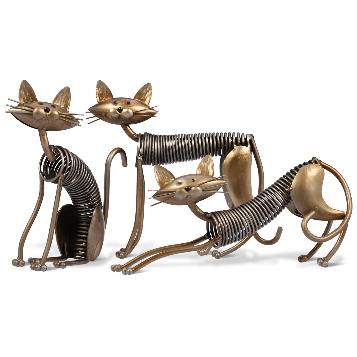 Tooarts metal skulptur jern kunst dekoration kat formet håndværk crafting escultura kunst dekoration boligindretning ornamenter