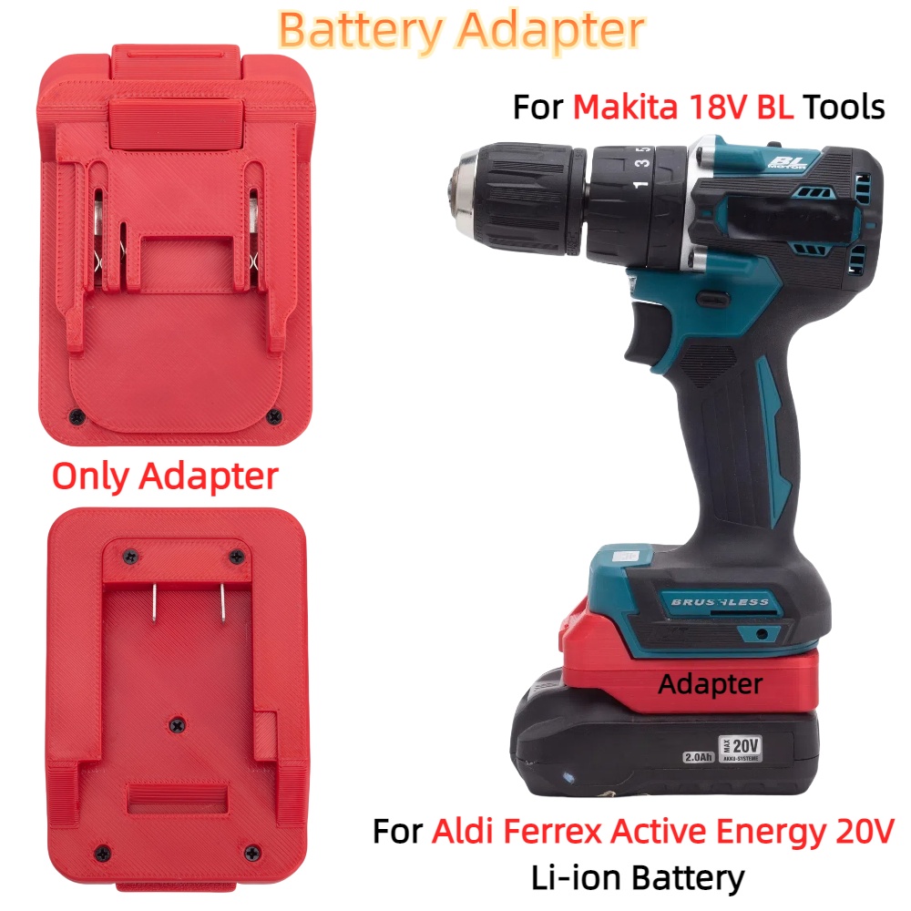 Batterij Adapter Converter Accessoire voor Aldi Ferrex 20V Actieve Energie Li-Ion Batterij Naar Makita 18V BL Accuboormachine tool