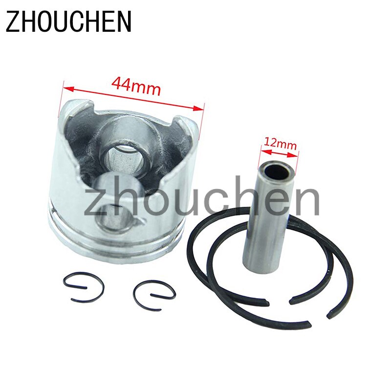 Motorcycle 44-6 Piston Kit 12mm Pin 44mm Ring For 49cc 2 Stroke Engine Of Mini Quad ATV Pocket Pit Dirt Bike HH-125