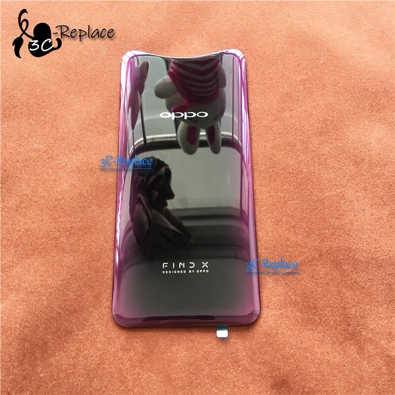 Bordeaux red / Ice blue 6.42 inch For oppo Find X Back Battery Cover Door Housing case Rear Glass lens parts Replacement