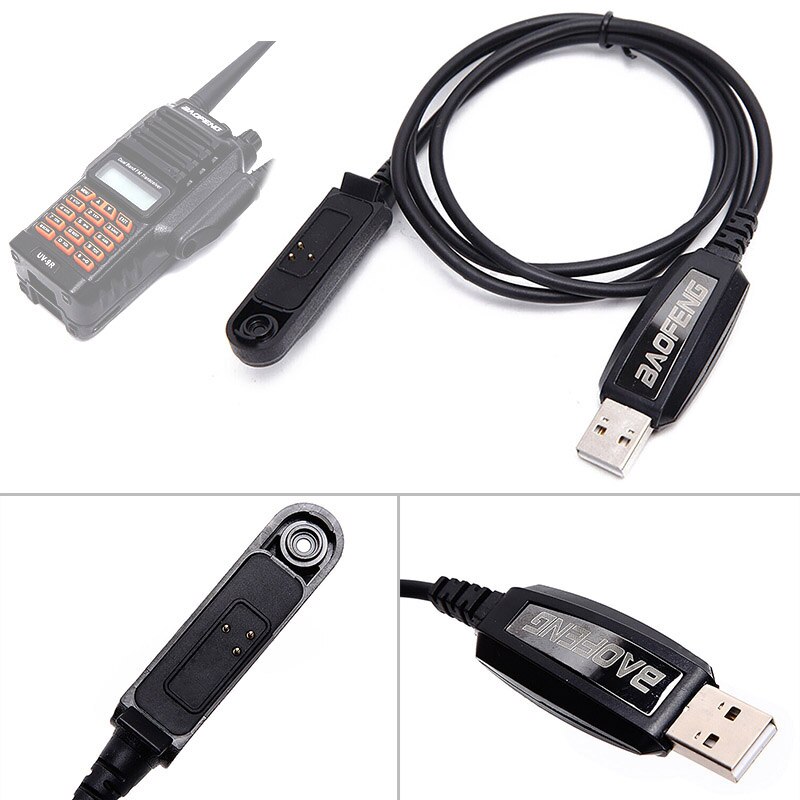 Practical USB Programming Cable Cord CD For Baofeng Walkie Talkie UV-9R Plus A58 Radio