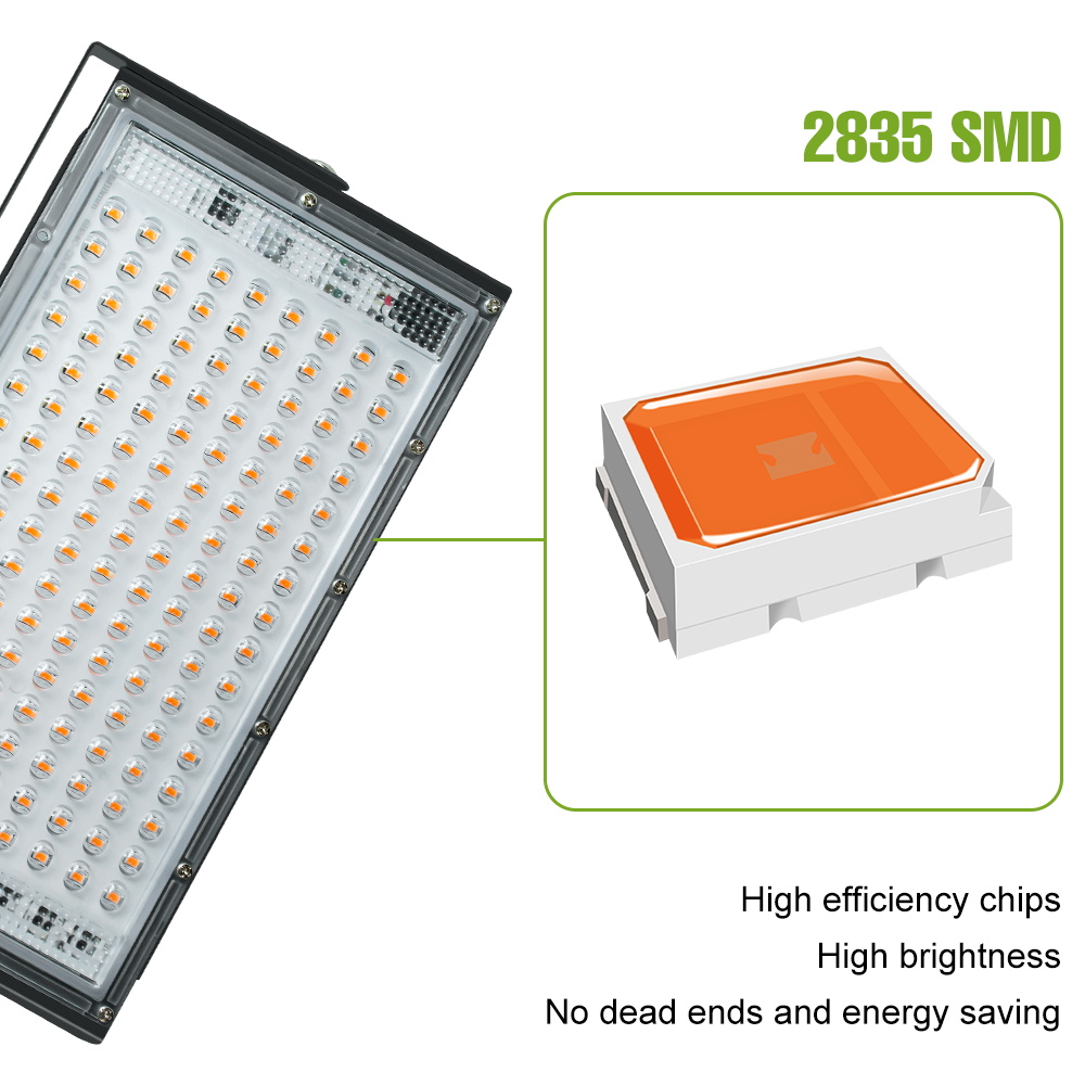 LED-Wachstumslicht, volles Spektrum, Gewächshauszelt, Wachstumsbox, Blumensamen, Gemüse, Hydrokultur-Anbau, Pflanzenlampe, 25 W, 50 W, 100 W, 200 W