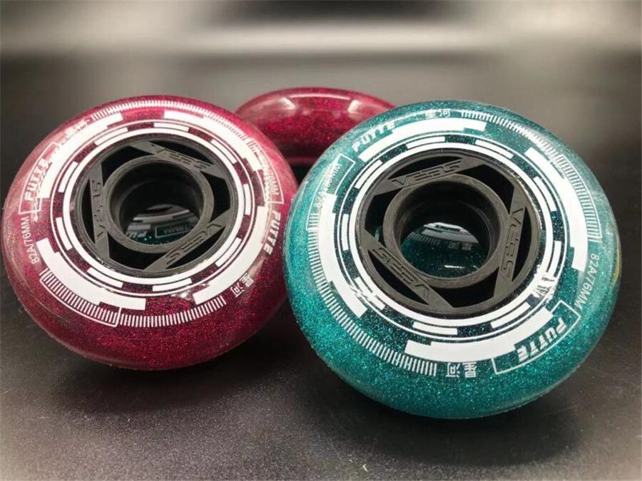 SEBA-ruedas de patín en línea Puyee Star, 100% originales, dureza 82A, Slalom, para Patines de estilo libre, 72, 76 y 80mm, 8 Uds.
