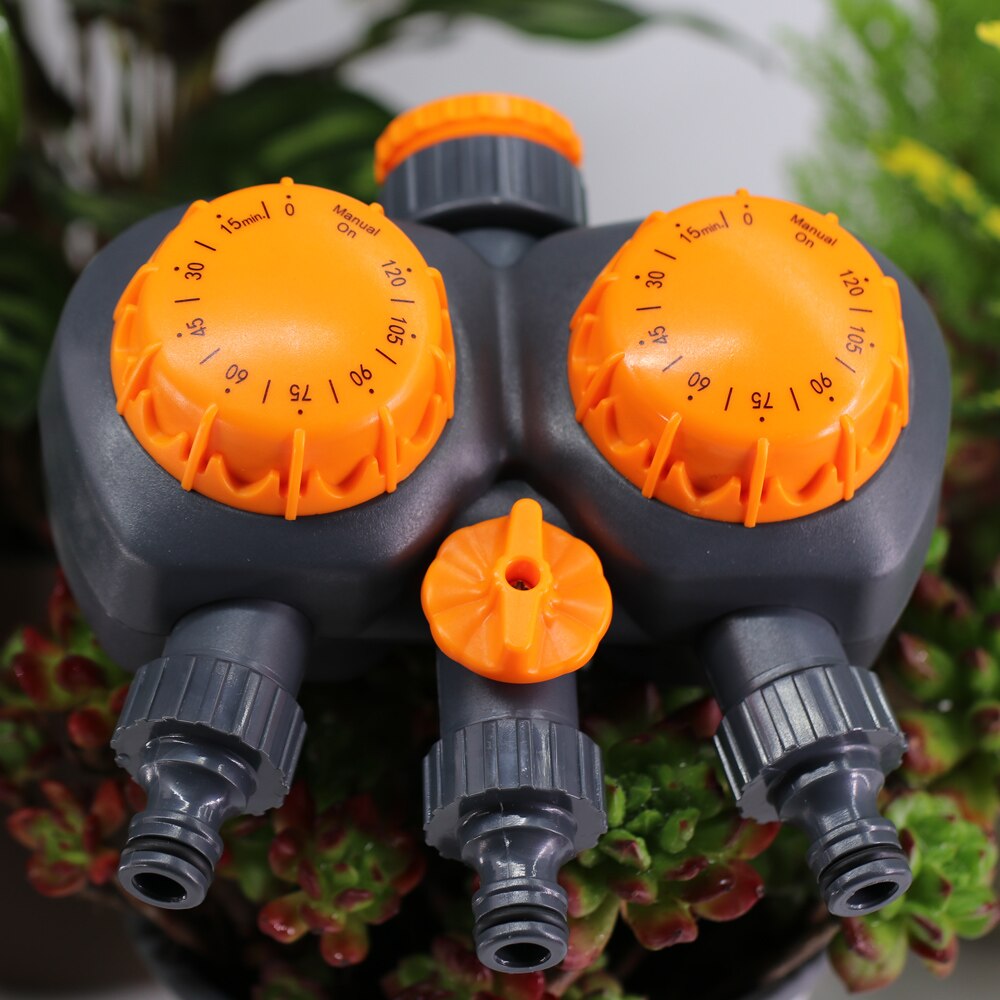 3-Way Double Control Watering Mechanical Timer with Irrigation Automatic Controller for Garden Greenhouse Faucet Hose Sprinkler