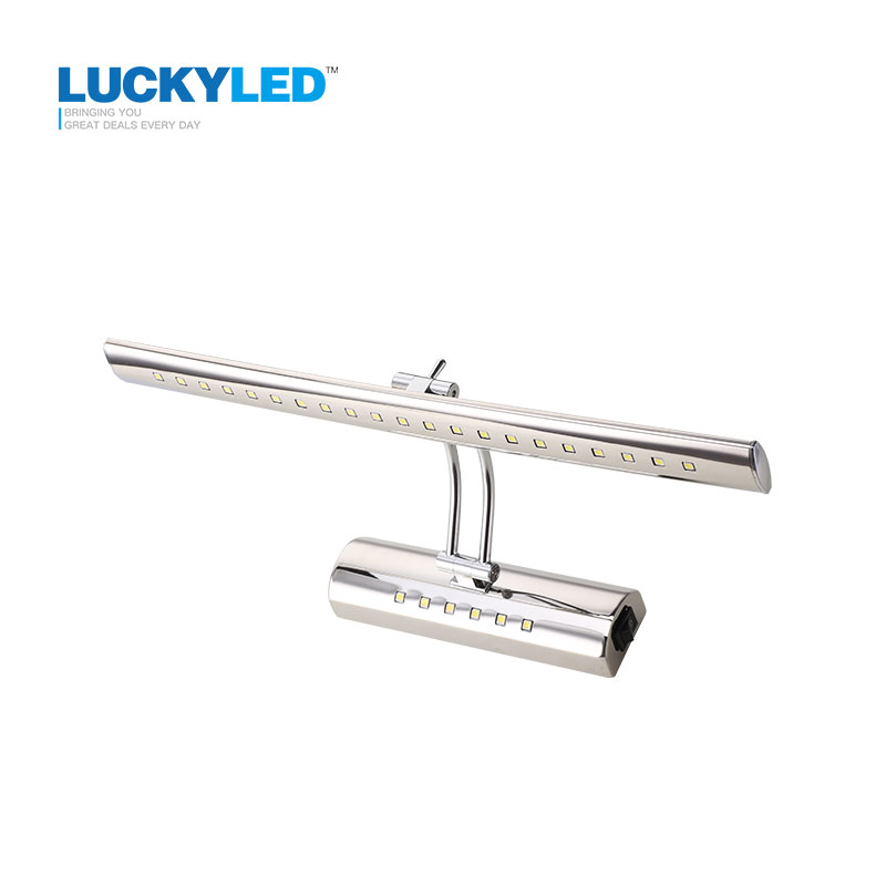 Luckyled 7w ført speilbelysning med bryteren veggmontert dårlig lampe  ac110 - 220v av rustfritt stål 40cm innendørs vegglampe
