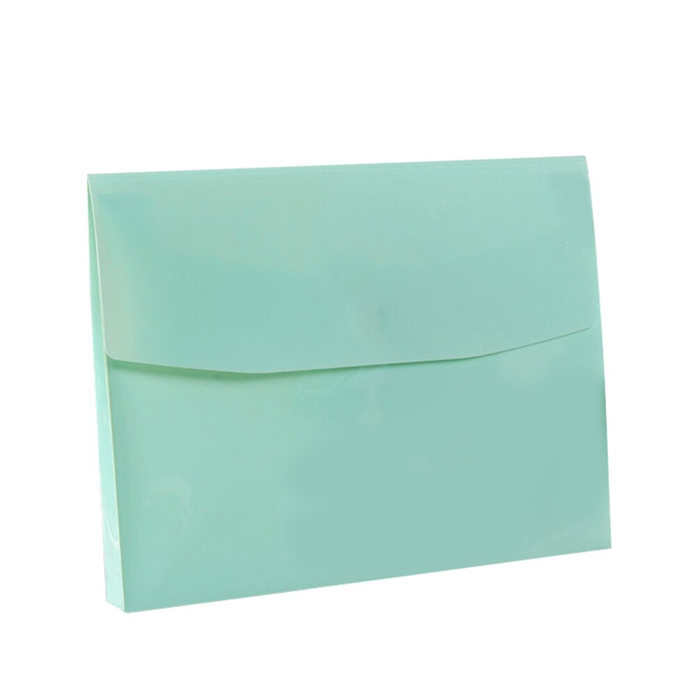 Envelope Folder Hook Loop Closure Document Envelopes A4 Size For Office School PVC Waterproof: Lake Blue