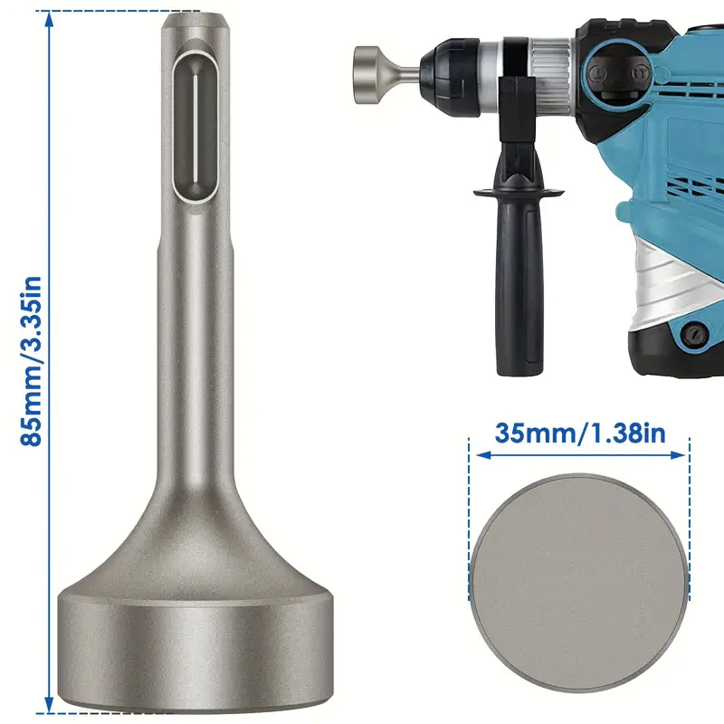 SDS Plus Erdungsstab-Treiber, 85 mm, robuster Stahlbohrer-Treiber, verschleißfest, breite Kompatibilität, Erdungsstab-Bits, Sockel für R: Braun