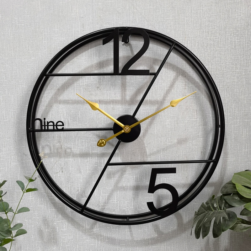 Gold Wall Clock Modern Large Wall Clocks Living Room Clock Nordic Background Wall Decorative Clock Silent Wall Clock