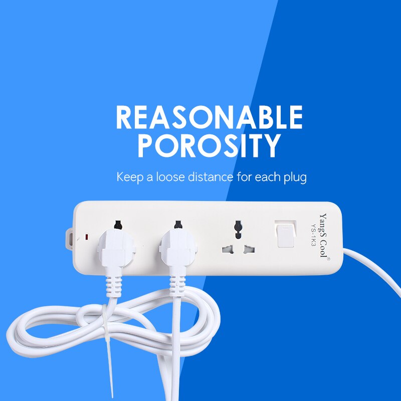 Universal Standard Plug Home USB extension lead power strip, 3 way socket,Board Strips Outlet socket, 2M, 2500W, UK EU US Plug