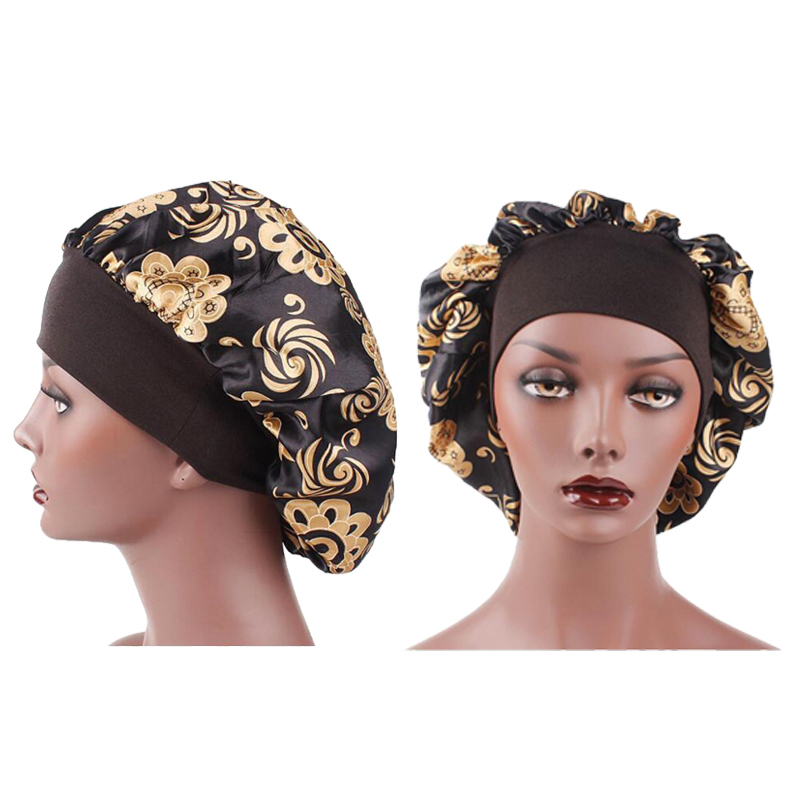 56-58cm Satijn Motorkap Haar Styling Caps Voor Slapen Douche Cap Satijn breedgerande Hoofdband Met Night cap Haar Styling Tool