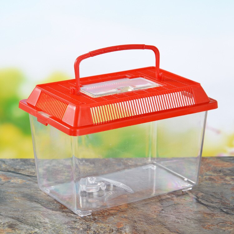 Portable transparent plastic small fish tank non-toxic goldfish tank colorful turtle tank highly transp