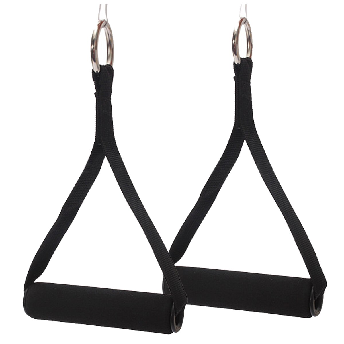 Noir 1 paire poignées de traction bandes de résistance mousse remplacement équipement de Fitness noir pour Yoga exercice entraînement puissance bandes gymnase