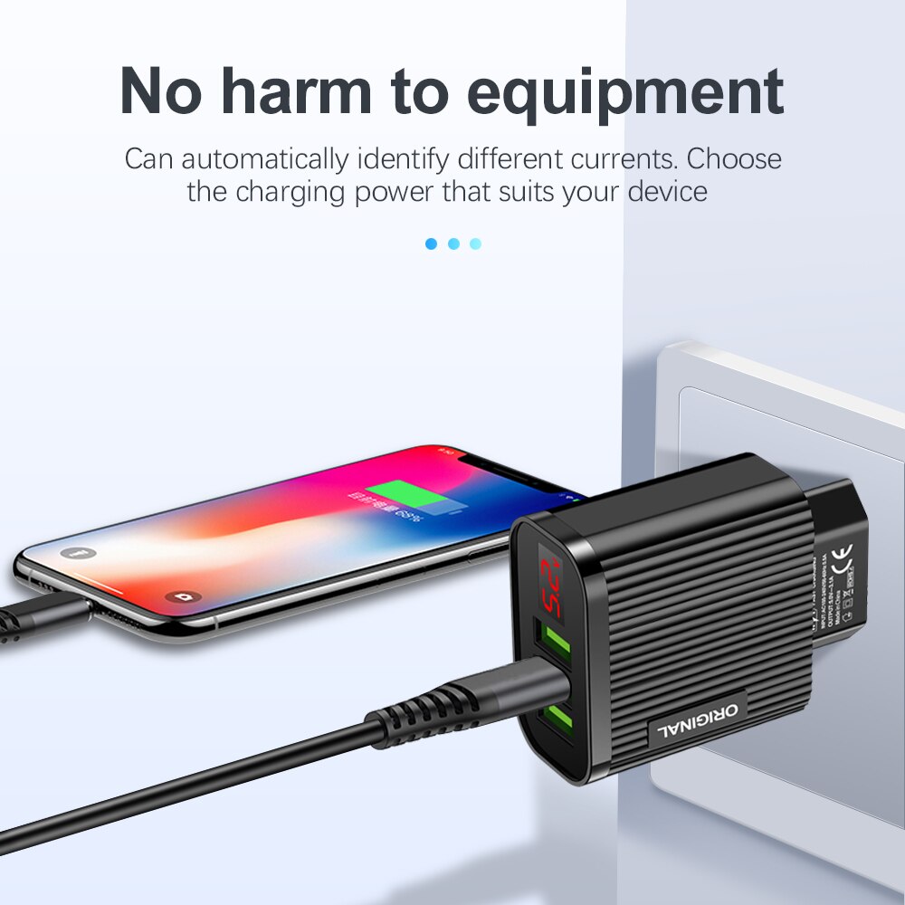 Quick Charge 3.0 Telefoon Oplader 4 Port Usb 35W Qc 3.0 Fast Charger Voor Iphone 11 Muur Travel Charger adapter Voor Xiaomi Huawei