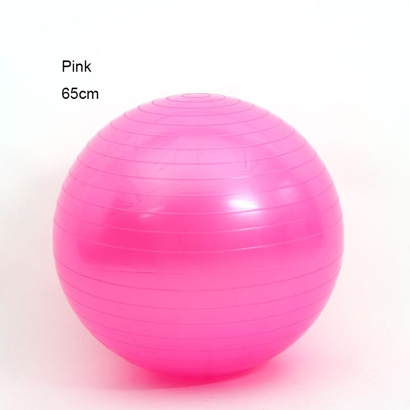 Pelota de Yoga para Fitness, Pilates, gimnasio, Fitball, tren de masaje, ejercicio de equilibrio, deporte, Fitness, silla, pelota inflable suave de 55-75cm: Pink 65cm