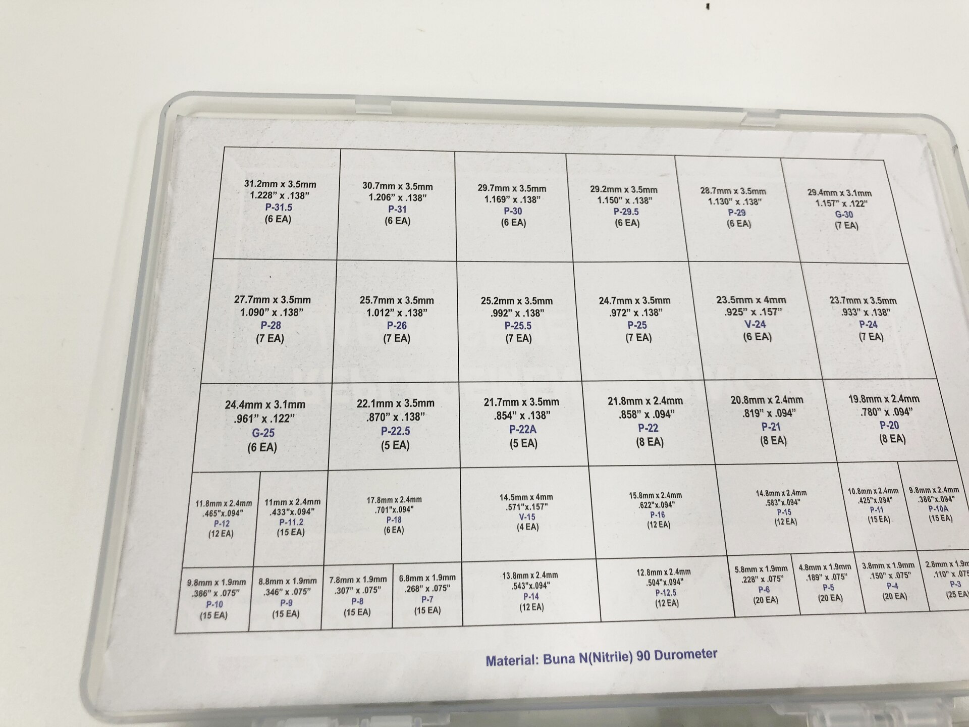 380pcs/set O-ring Kit JIS Metric 36 Sizes O Rings Washer Gasket Sealing With Plastic Box Buna NBR90 Rubber O-Ring Assortment