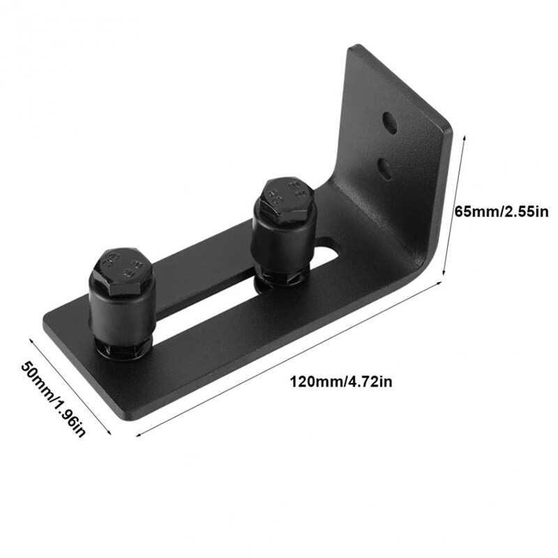 2 Set Adjustable Carbon Steel Door Guide Wall Mount Sliding Barn Door Bottom Floor Roller Guide Hardware Accessories