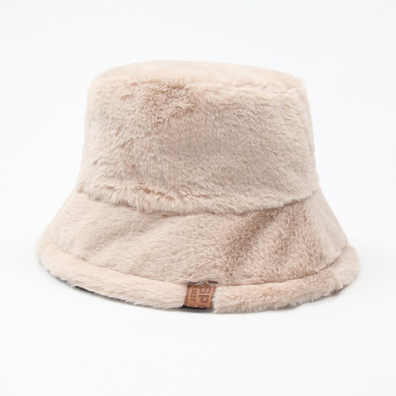 Kasjmier Als Emmer Hoeden Vrouwelijke Mode Luipaard Koreaanse Stijl Warm Street Style Trend Alle-Match Winddicht Visser Panama Cap: Beige