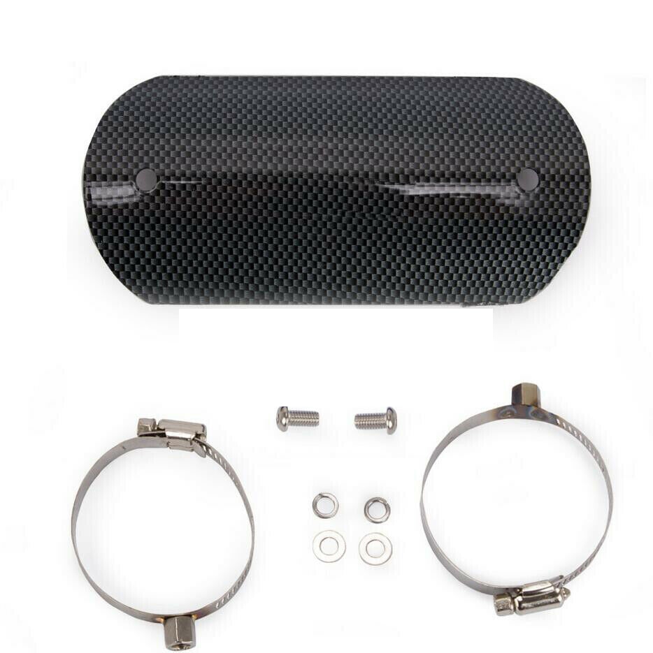 Universell motorcykel avgas kolfiber yta ljuddämparrör benskydd värmesköld skydd rostfritt stål antiscalding lock