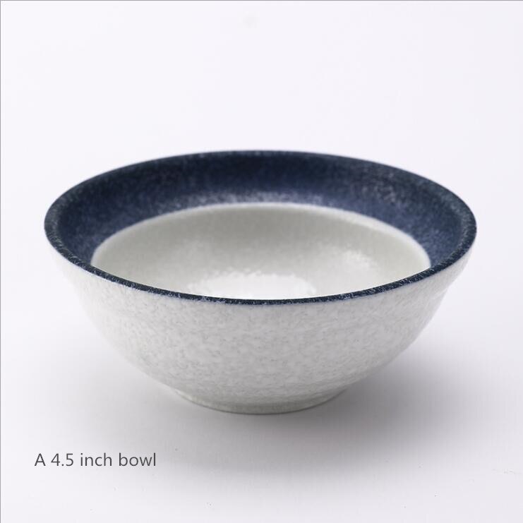 Personal Dinner Plate Set Ceramic Kitchen Plate Tableware Set Food Dishes Rice Salad Noodles Bowl Soup Kitchen Cook Tool 1pc: A 4.5 inch bowl