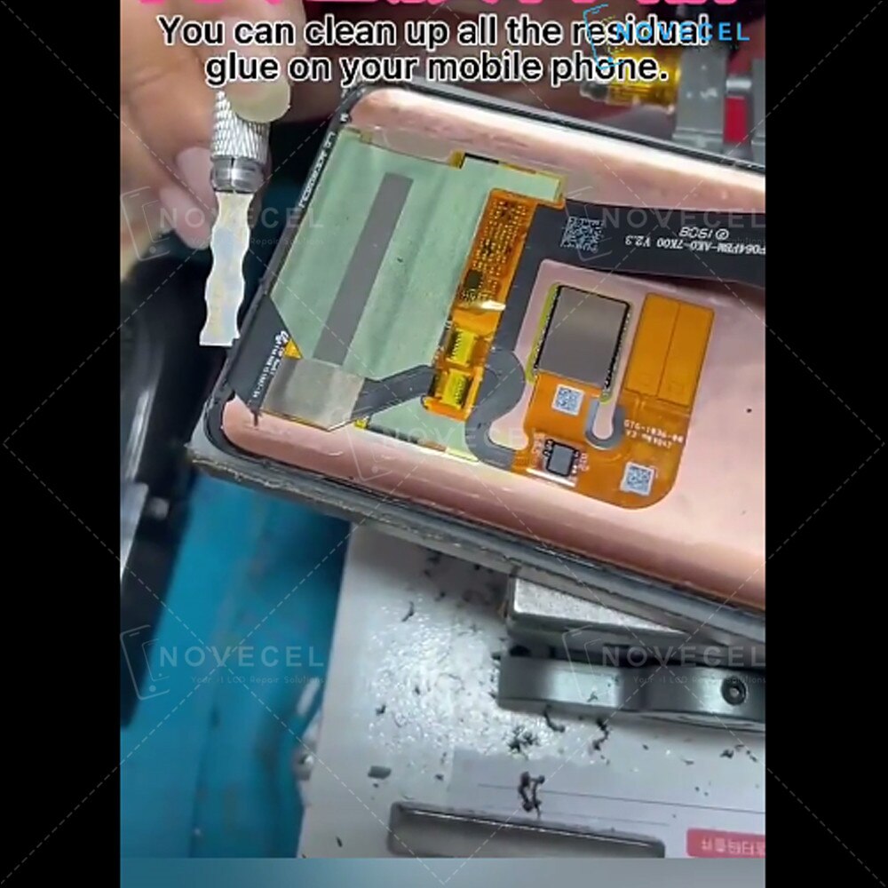 Messer zum entfernen von kleberesten an lcd-glasrändern für huawei iphone-displays mit gebogenem rahmen, klinge zum entfernen von kleberesten an der mittelstrebe, werkzeug zur handy-reparatur