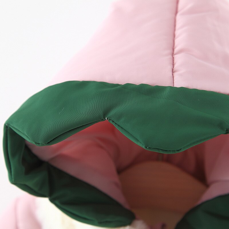 Winter Warm Baby Girls Thick Fleece Radish Hooded Snowear Parkas Overcoats Children Kids Party Outerwear Coats + Scarf casaco