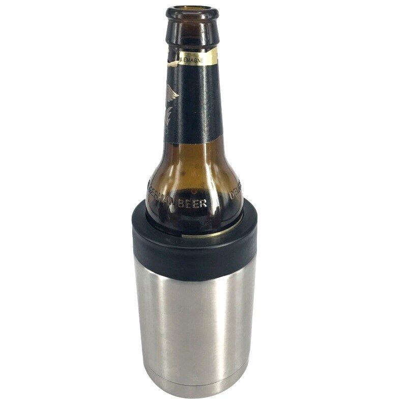 12oz Double Layer Stainless Steel Wine Bottle Holder Cola Beer Bottle Cold Keeper Vacuum Insulation Bar Accessories Cooler