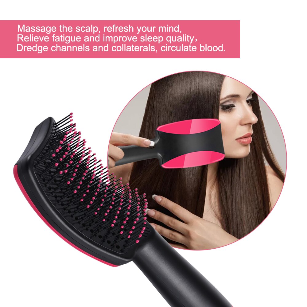 Sèche-cheveux électrique et volumateur 2 en 1 en une étape, brosse sèche-cheveux, peigne lisseur, fer à friser