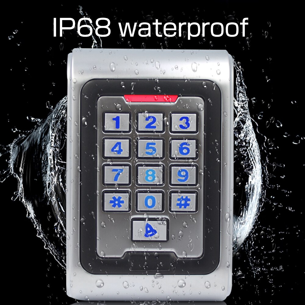 Metal standalone access IP68 Waterproof Controller outdoor ID Card Door backlight Access Control WG input output 2000 Users