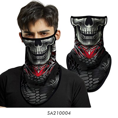 Motorrad Schädel Geist Balaclava Motorrad Gesicht Maske Abdeckung Hals Schal Moto Motorrad Bandana Kopf Schutz Stirnband Männer Frauen: Model 1